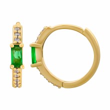 Creole 925 Sterling Silber gelb vergoldet Baguette Stein grün Zirkonia 411851767... Creole 925 Sterling Silber gelb vergoldet Baguette Stein grün Zirkonia 411851767...