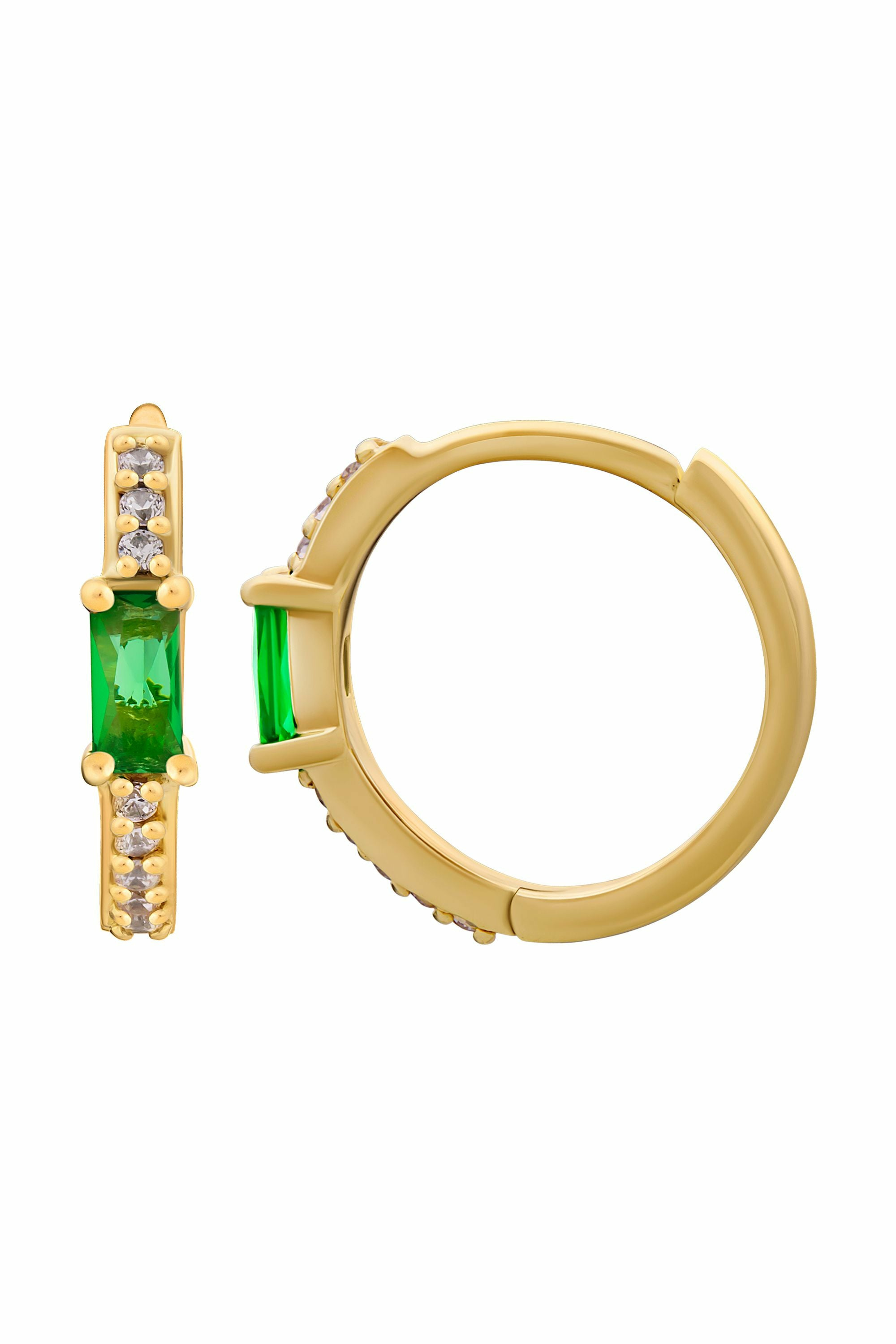 Creole 925 Sterling Silber gelb vergoldet Baguette Stein grün Zirkonia 411851767... Creole 925 Sterling Silber gelb vergoldet Baguette Stein grün Zirkonia 411851767...