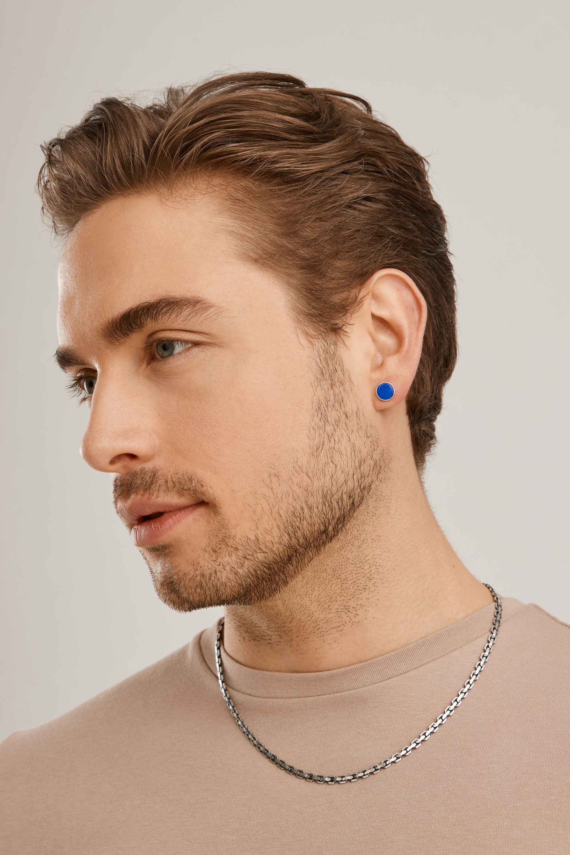 Single-Ohrstecker 925 Silber rhodiniert Lapislazuli 41185109246046 – Bild 2