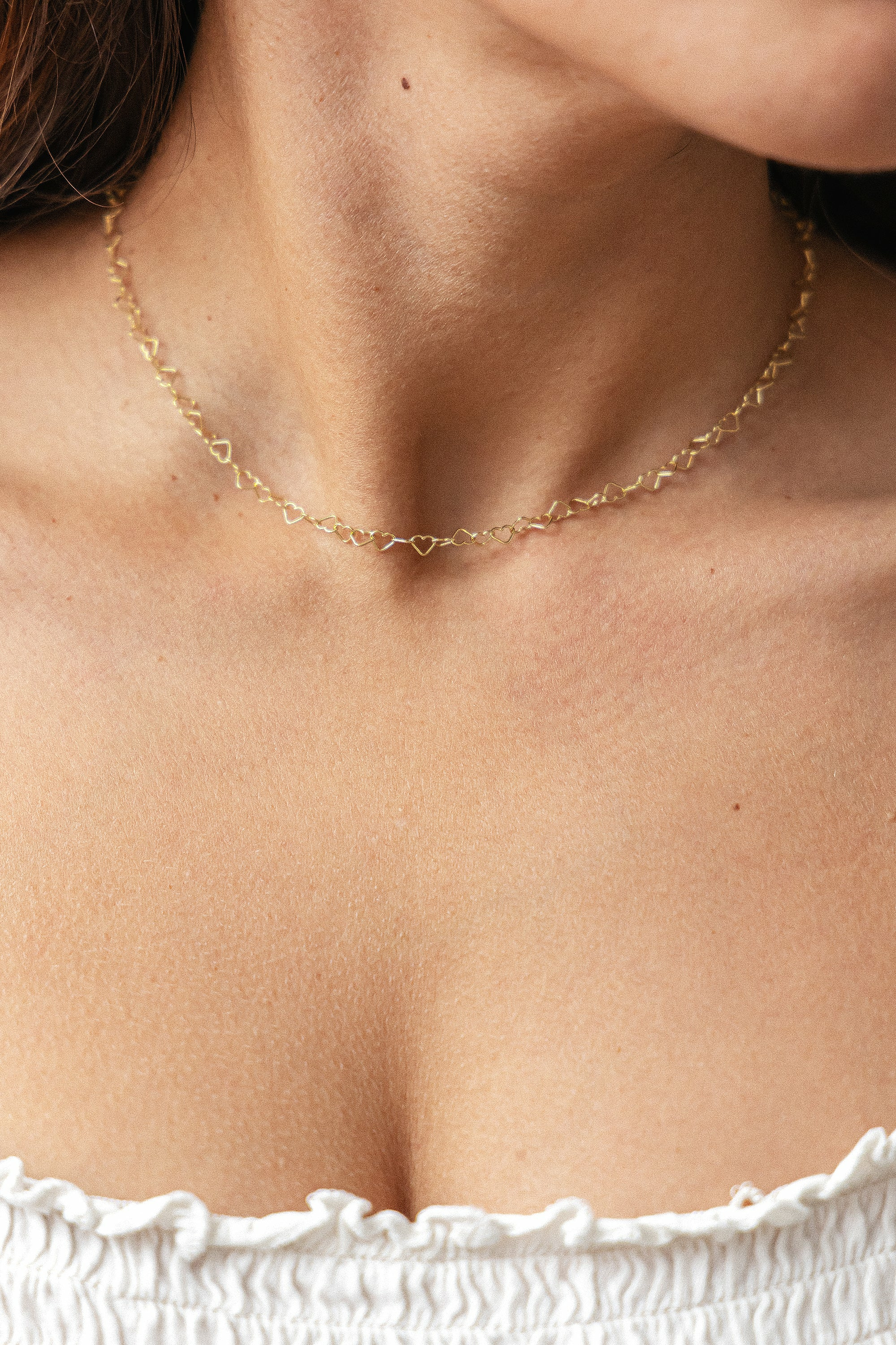 Collier 925 Silber vergoldet Herzchenkette Choker 41184836976734 – Bild 2