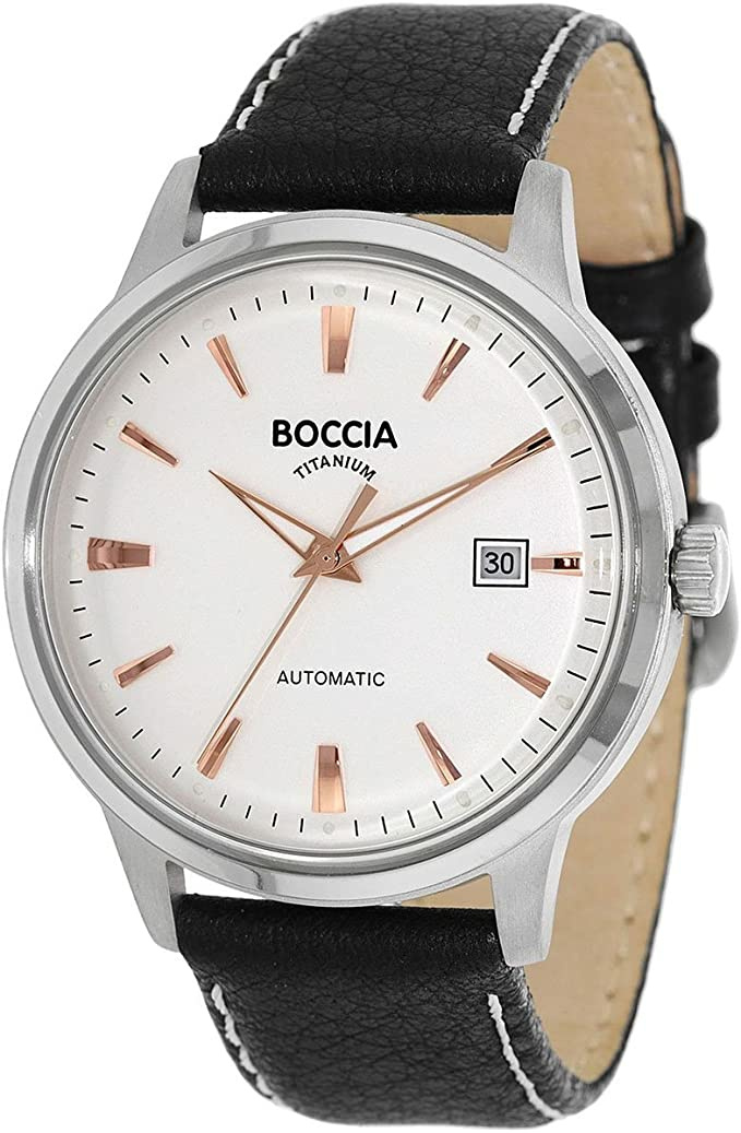Boccia Herren-Armbanduhr Analog Automatik Leder 3586-03 Boccia Herren-Armbanduhr Analog Automatik Leder 3586-03