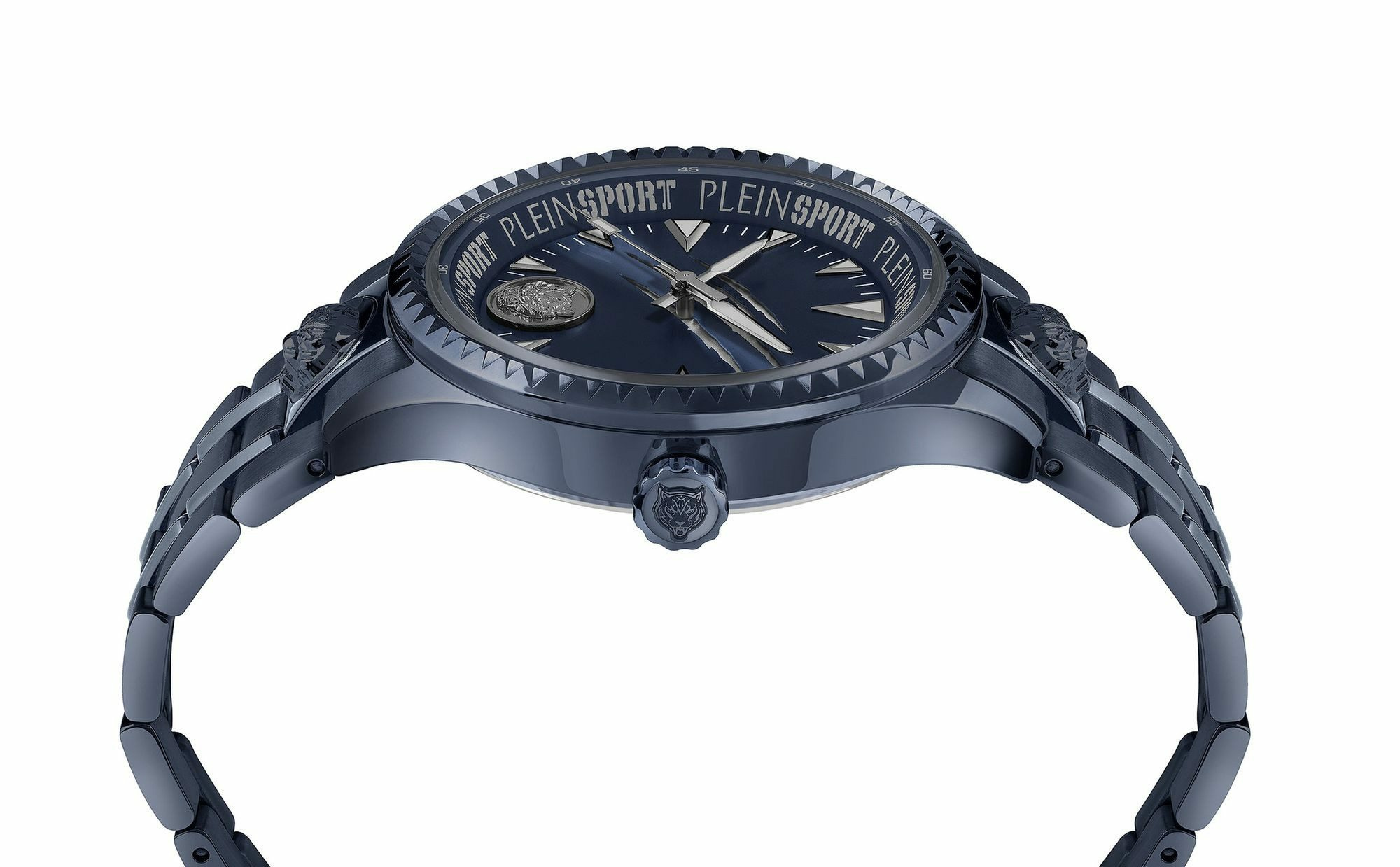 Plein Sport Herren Uhr LINEMAN PS5BA1224 Edelstahl IP Blue 45 mm – Bild 3