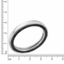Celesta Silber Silber 925 rhodiniert mit 104 schwarzen Zirkonia-Steinen Ring 416... Celesta Silber Silber 925 rhodiniert mit 104 schwarzen Zirkonia-Steinen Ring 416...