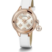 GUESS Damen Armbanduhr CHARMED in Weiß & Roségold-Ton GW0684L4 GUESS Damen Armbanduhr CHARMED in Weiß & Roségold-Ton GW0684L4