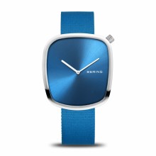 Bering Armbanduhr OCEAN PEBBLE MIT RECYCELTEM OZEAN-PLASTIK blau 18040-308 Bering Armbanduhr OCEAN PEBBLE MIT RECYCELTEM OZEAN-PLASTIK blau 18040-308