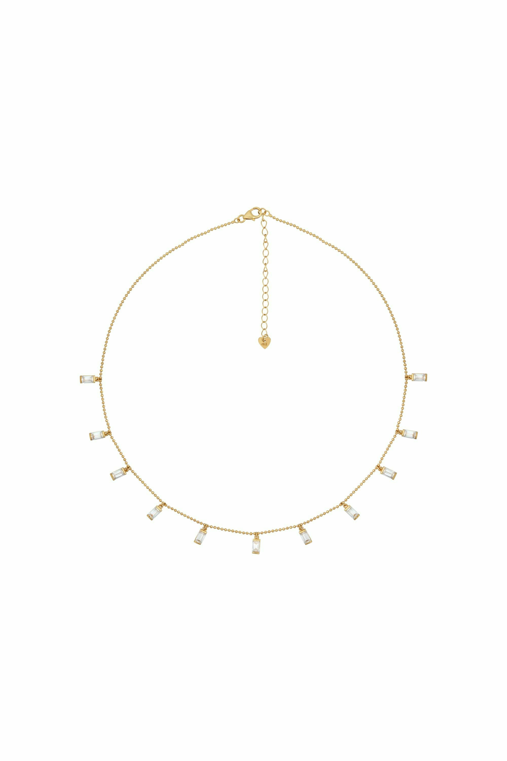 Collier 925/- Sterling Silber vergoldet Anhänger Zirkonia Baguette 4118479663932... Collier 925/- Sterling Silber vergoldet Anhänger Zirkonia Baguette 4118479663932...