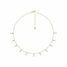 Collier 925/- Sterling Silber vergoldet Anhänger Zirkonia Baguette 4118479663932... Collier 925/- Sterling Silber vergoldet Anhänger Zirkonia Baguette 4118479663932...