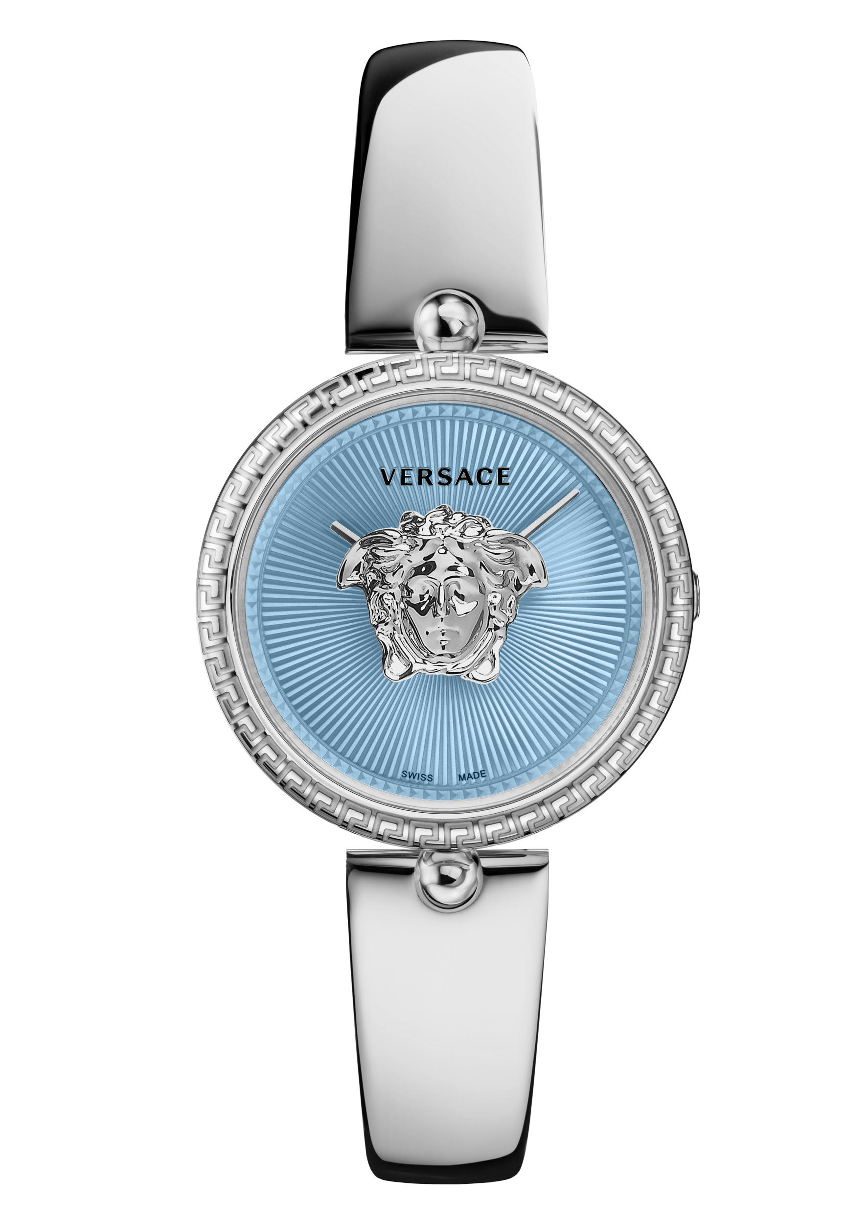 Versace Armbanduhr Damen Palazzo 34 Silber Hellblau VECQ03325 Versace Armbanduhr Damen Palazzo 34 Silber Hellblau VECQ03325
