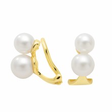 Damen 333 Gold Ohrringe  Ohrclips mit Süßwasser Zuchtperle Damen 333 Gold Ohrringe  Ohrclips mit Süßwasser Zuchtperle
