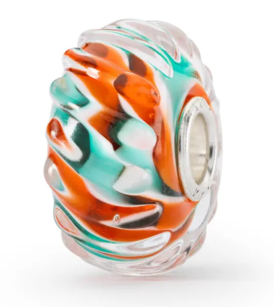 Trollbeads Wille und Mut Bead Orange TGLBE-20370 Trollbeads Wille und Mut Bead Orange TGLBE-20370