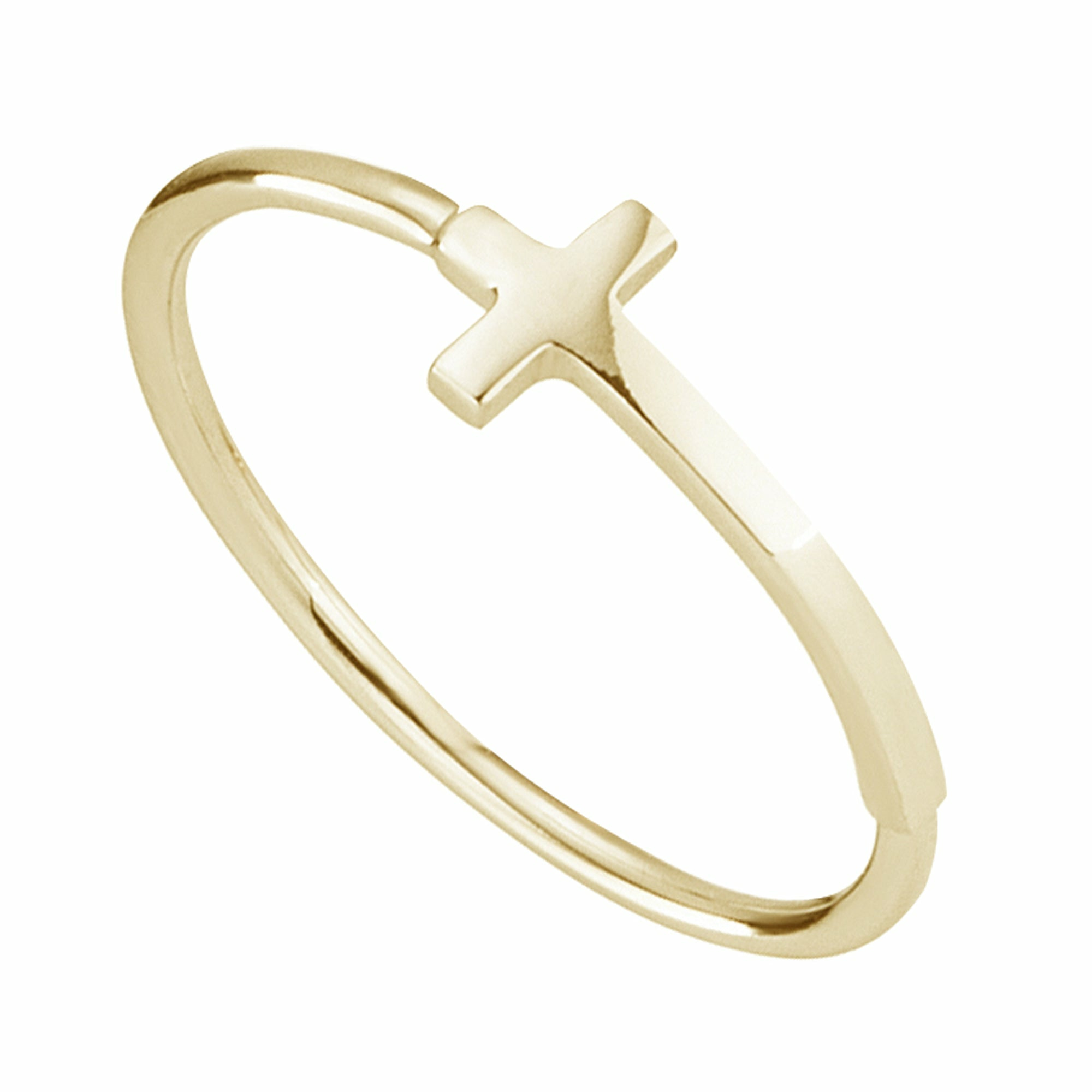 Ring 925/- Sterling Silber vergoldet Kreuz 41184360988766 Ring 925/- Sterling Silber vergoldet Kreuz 41184360988766