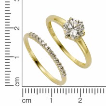 Celesta Gold 375/- Gelbgold Zirkonia Ring-Set 41679080325214 Celesta Gold 375/- Gelbgold Zirkonia Ring-Set 41679080325214