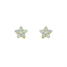 Damen 333 Gold Ohrringe  Ohrstecker Blüte mit Zirkonia Damen 333 Gold Ohrringe  Ohrstecker Blüte mit Zirkonia