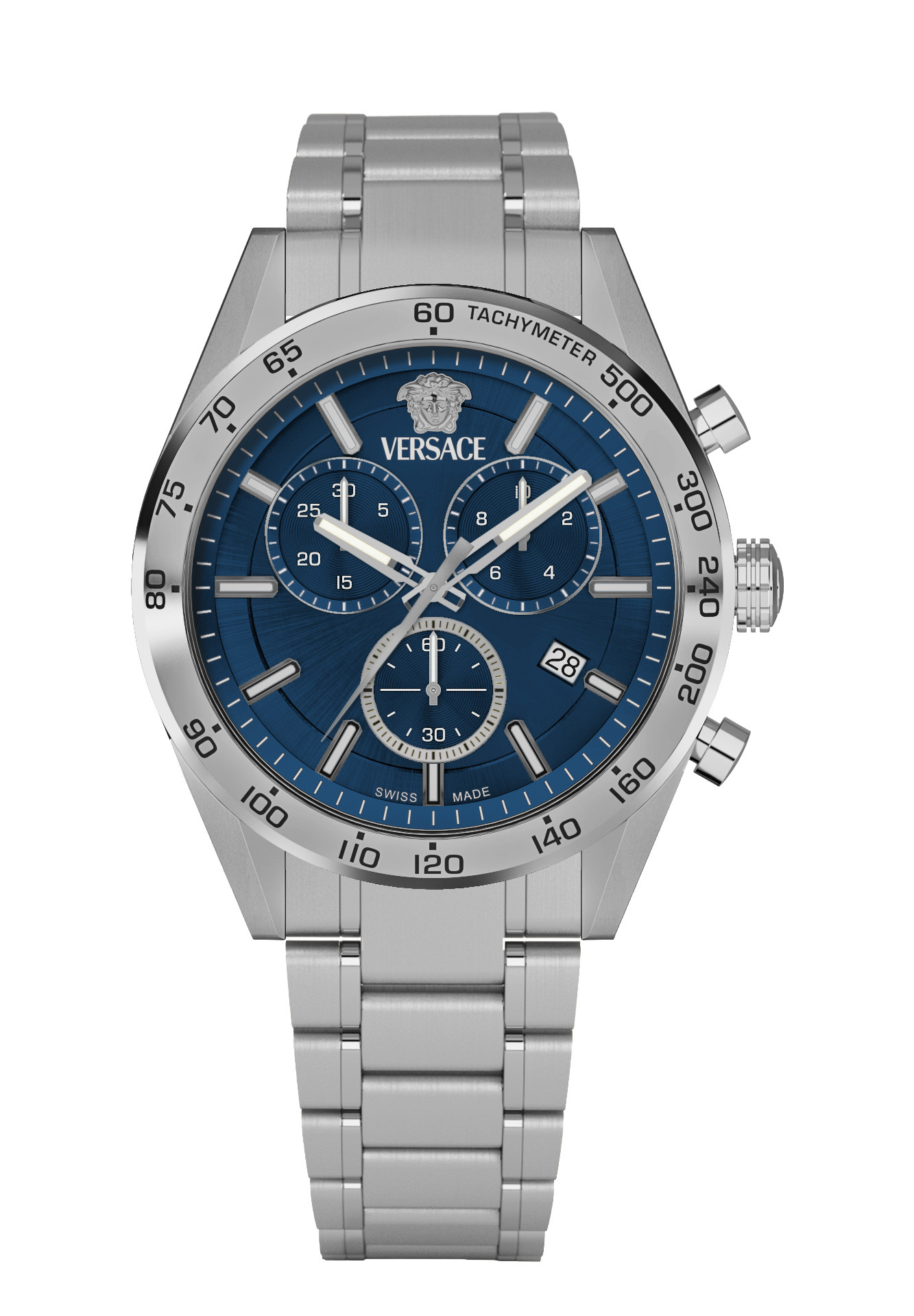 Versace Uhr Herren V-Code Chrono Blau VE0CA0124 – Bild 3