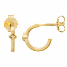 Creole 925 Sterling Silber vergoldet Raute Zirkonia 41185176191070 Creole 925 Sterling Silber vergoldet Raute Zirkonia 41185176191070