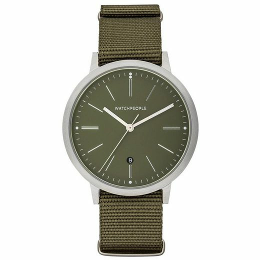 Watchpeople Analoguhr Hidden Nato mit Lederband Dunkelgrün WP 056-01 Watchpeople Analoguhr Hidden Nato mit Lederband Dunkelgrün WP 056-01