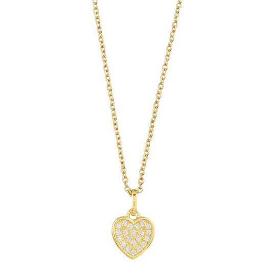 Xenox Damen Halskette Love Story mit Zirkonia Herz Anhänger Gold XS3419GK Xenox Damen Halskette Love Story mit Zirkonia Herz Anhänger Gold XS3419GK