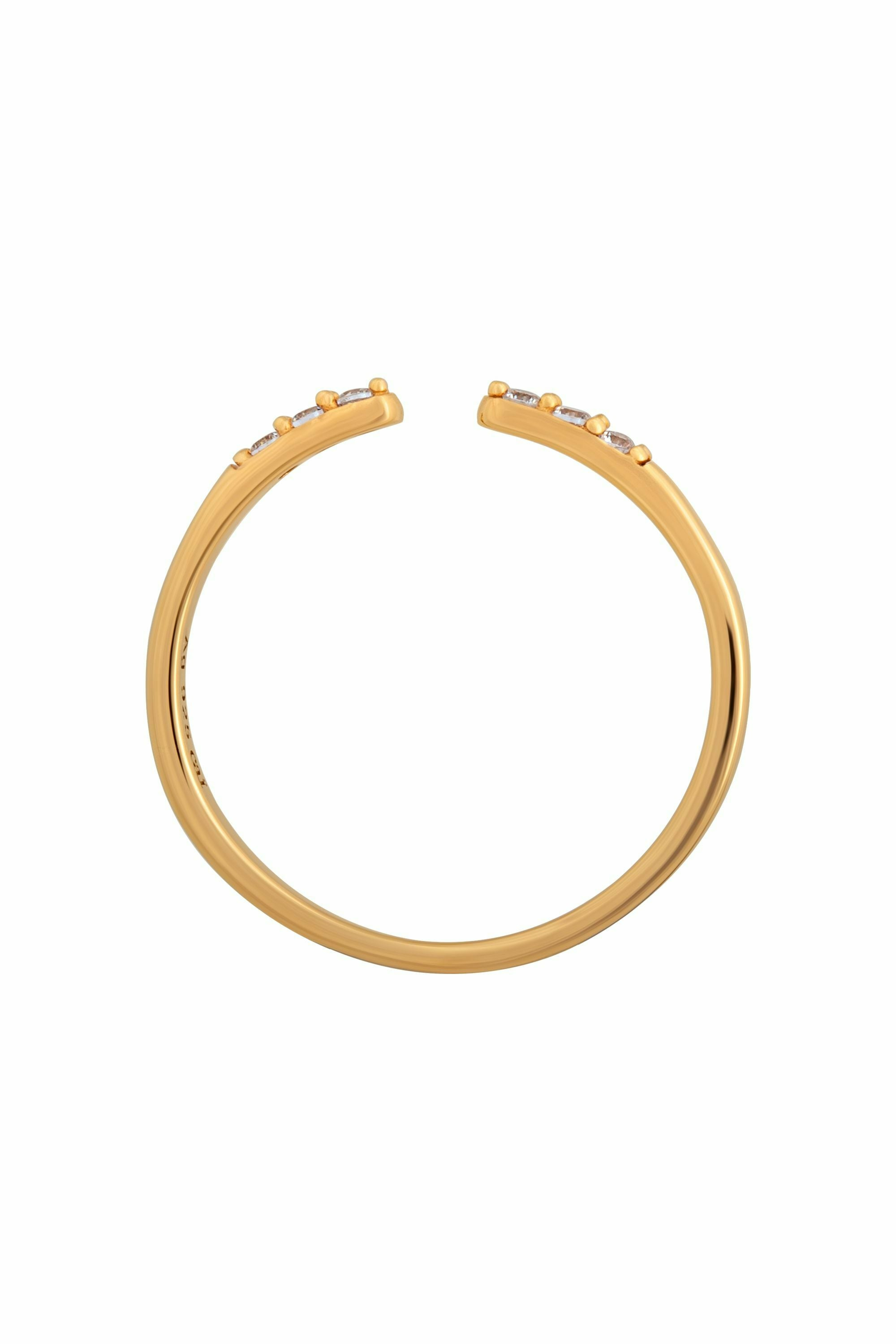 Ring 925/- Sterling Silber vergoldet offen Zirkonia Stacking 41184731955294 – Bild 3