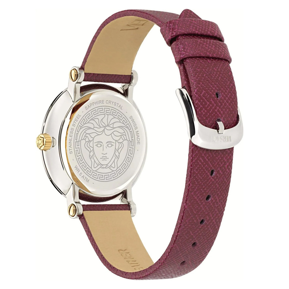 Versace Damen Armbanduhr Greca Sphere Silber/Rot VE9C00124 Versace Damen Armbanduhr Greca Sphere Silber/Rot VE9C00124