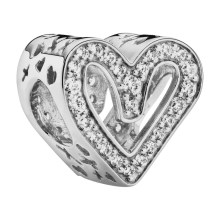 Pandora Moments Damen Charm Freihand-Herz 925er Silber 798692C01 Pandora Moments Damen Charm Freihand-Herz 925er Silber 798692C01