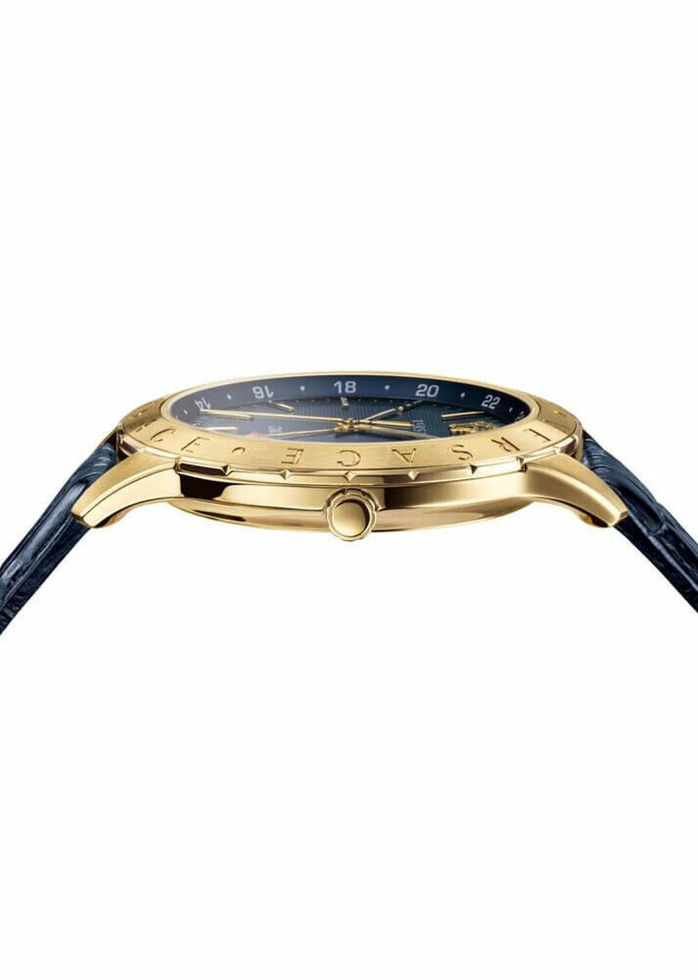 Versace Herren Armbanduhr UNIVERS GMT blau, gold 43 mm VEBK00318 Versace Herren Armbanduhr UNIVERS GMT blau, gold 43 mm VEBK00318