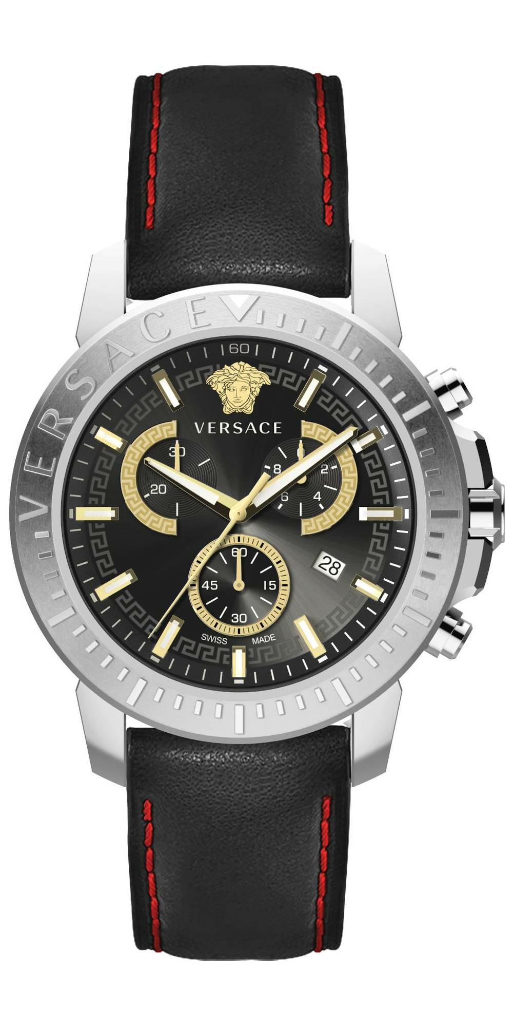 Versace Herren Armbanduhr NEW CHRONO 45 mm Armband Leder VE2E001 21 Versace Herren Armbanduhr NEW CHRONO 45 mm Armband Leder VE2E001 21