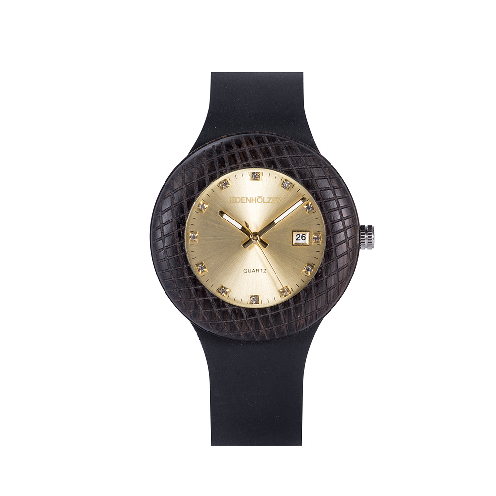 Edenhölzer Holzuhr Damen Armbanduhr Quarz Holzarmband Uhr Hardlex Cebu – Bild 2