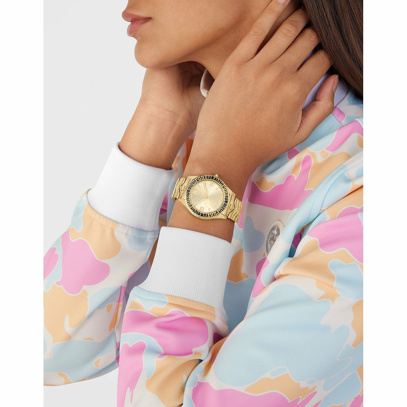 Plein Sport Damen Chronograph Eclipse PSJEA0524 Edelstahl IP Gold 36 mm – Bild 2