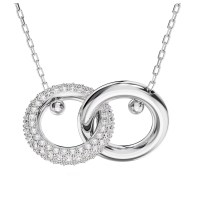 Swarovski Damen Halskette Dextera verbundene Ringe Silber 5670251 Swarovski Damen Halskette Dextera verbundene Ringe Silber 5670251