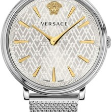 VERSACE V CIRCLE DAMENUHR silber EDELSTAHL 38MM VE81005 19 VERSACE V CIRCLE DAMENUHR silber EDELSTAHL 38MM VE81005 19