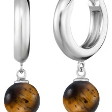 Creole Powerful Stone mit Tigerauge Perle I Silber Creole Powerful Stone mit Tigerauge Perle I Silber