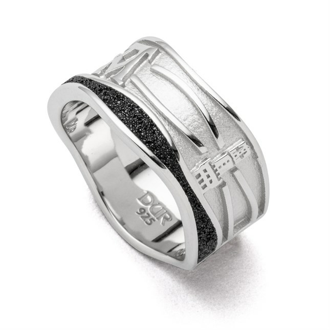 DUR Damenring Strandwellen Lüneburg Lavasand Größe 60 Silber R5741.60 DUR Damenring Strandwellen Lüneburg Lavasand Größe 60 Silber R5741.60