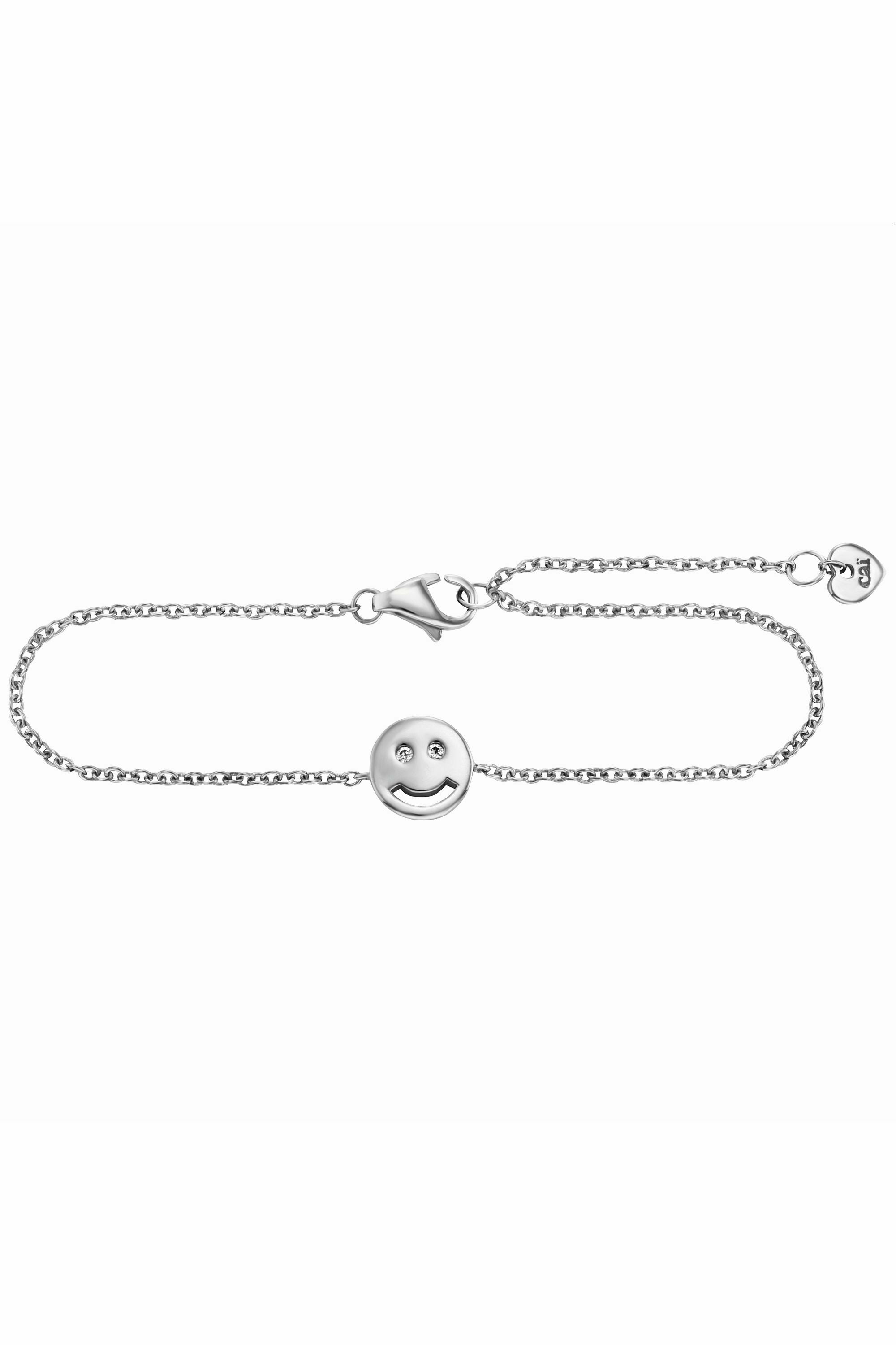 Armband 925/- Sterling Silber Zirkonia Smile 41183973179486 – Bild 2