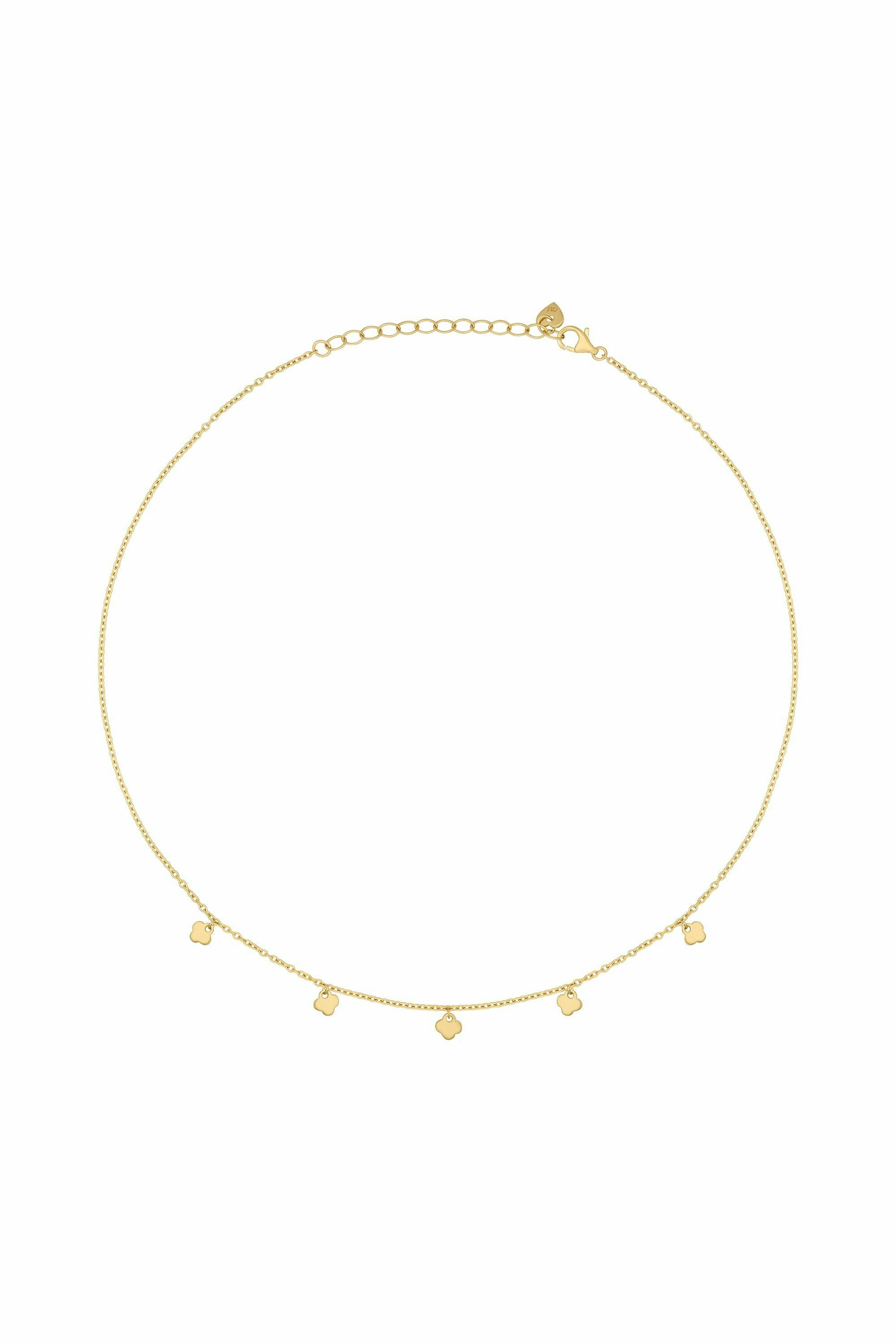 Collier 925 Silber vergoldet Anhänger Kleeblatt 41184952615006 Collier 925 Silber vergoldet Anhänger Kleeblatt 41184952615006