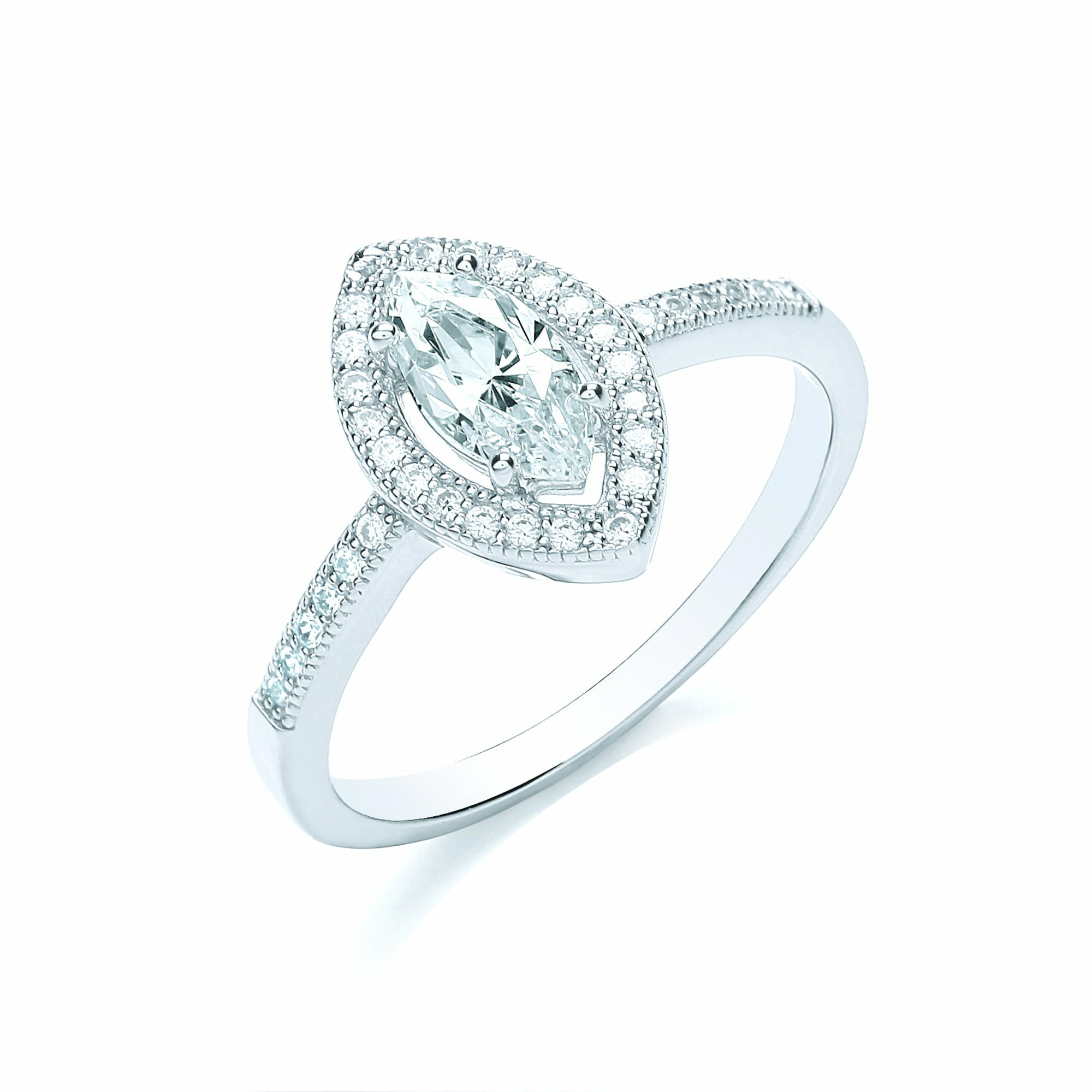 Buckley London Messing rhodiniert Kristall Ring 41676700942430 – Bild 3