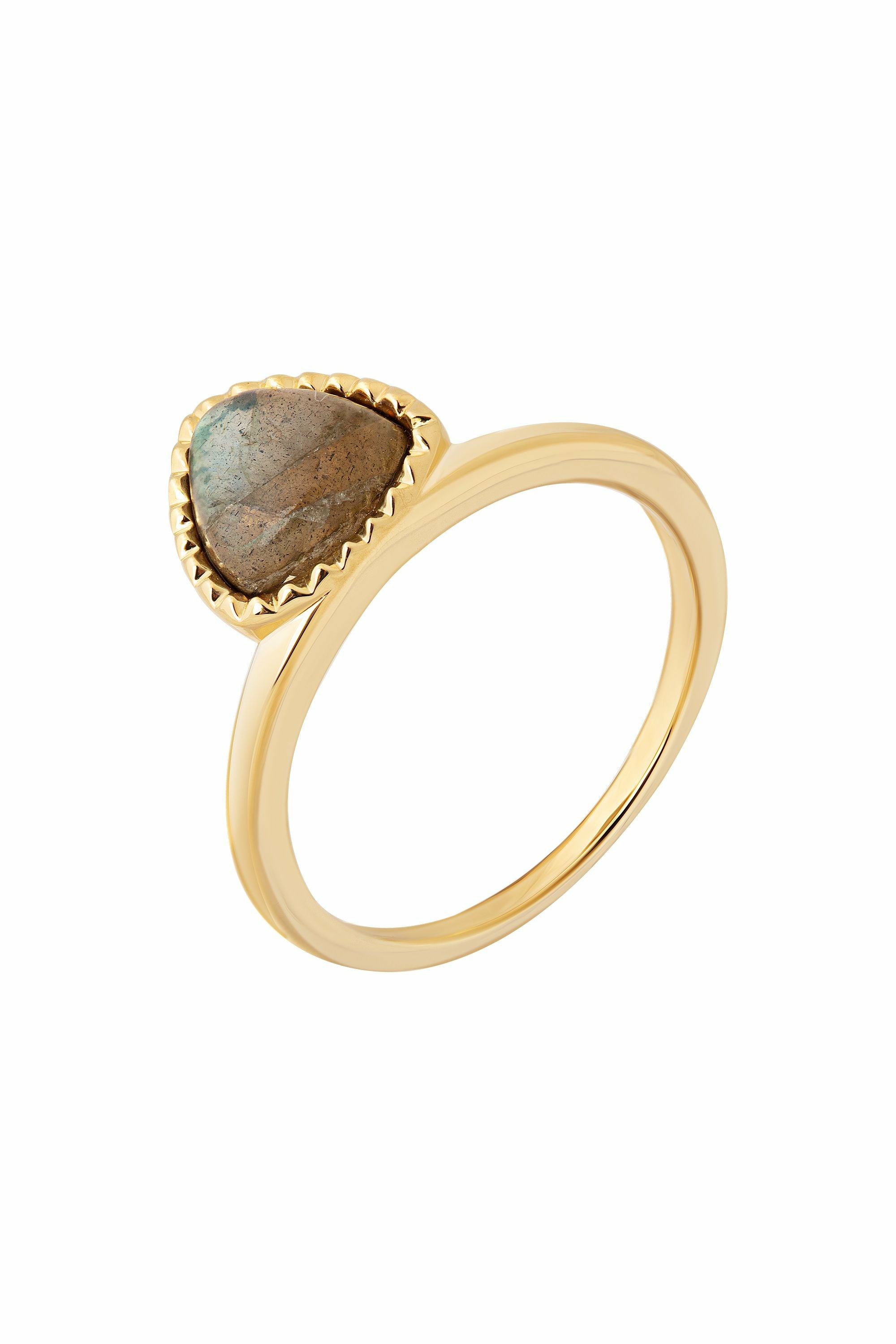 Ring 925 Silber vergoldet Dreieck Labradorit 41185034764382 – Bild 2