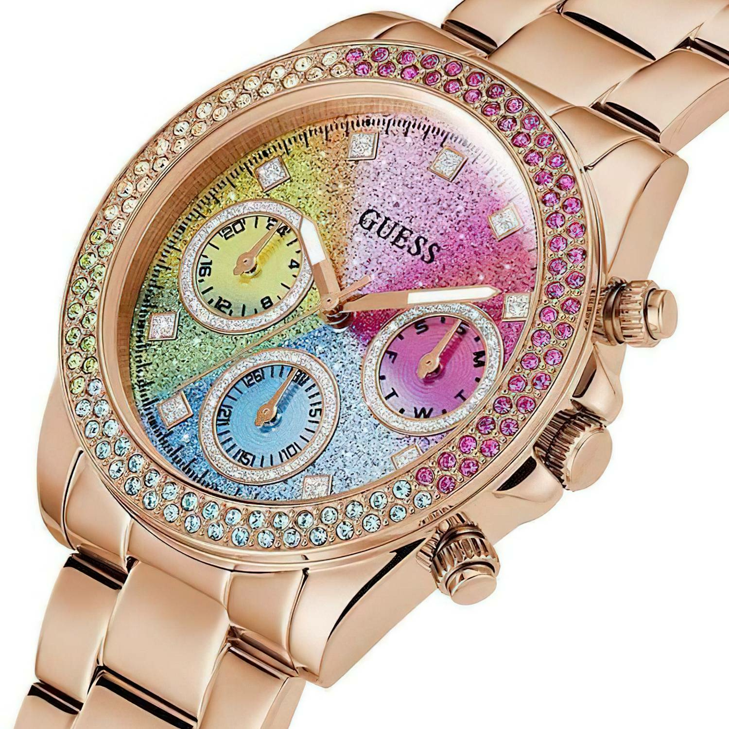 Guess Damen Armbanduhr Sol 38 mm rosegold GW0483L3 – Bild 3