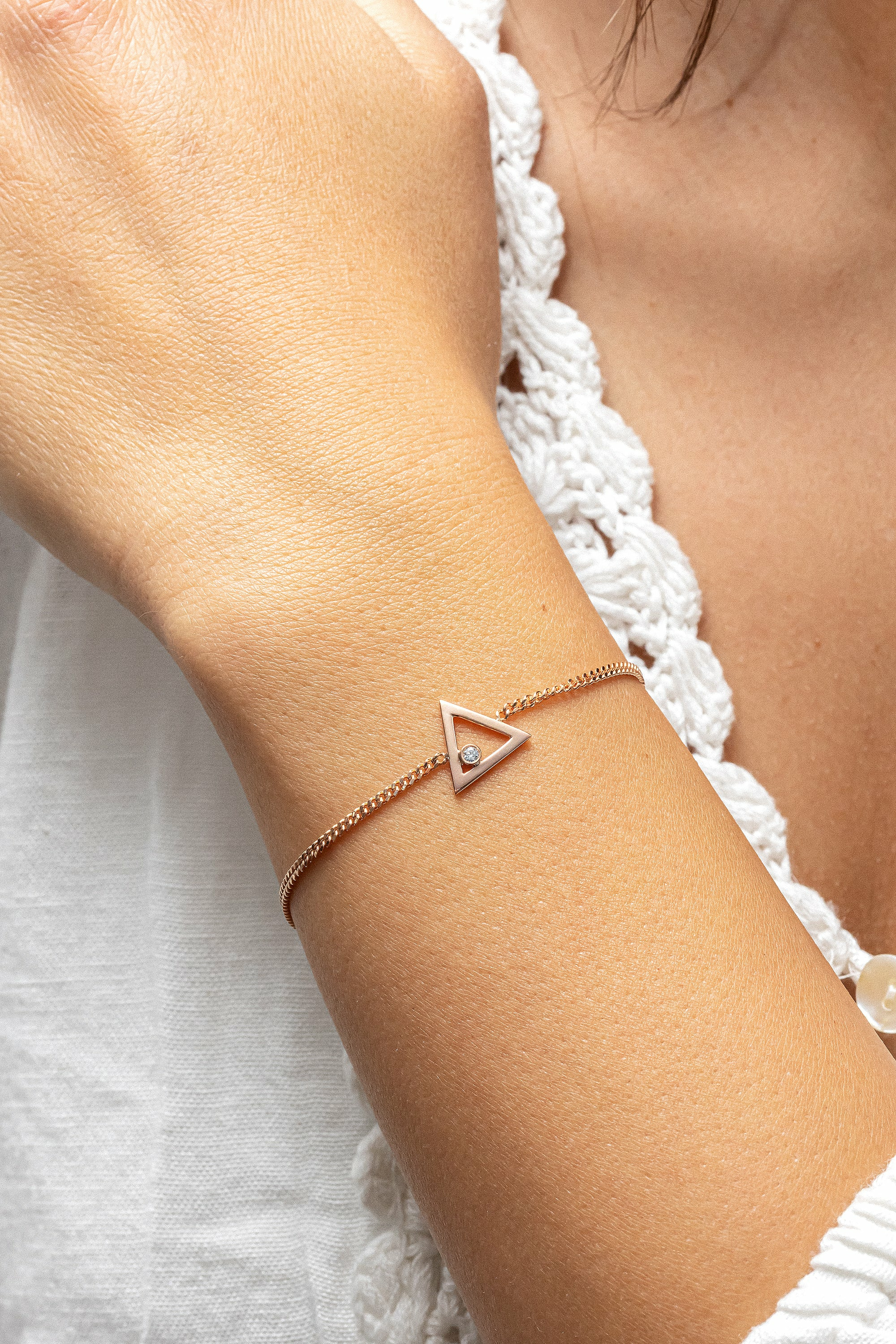 Armband 925 Sterling Silber rosé vergoldet Dreieck Zirkonia 41184572833886 Armband 925 Sterling Silber rosé vergoldet Dreieck Zirkonia 41184572833886