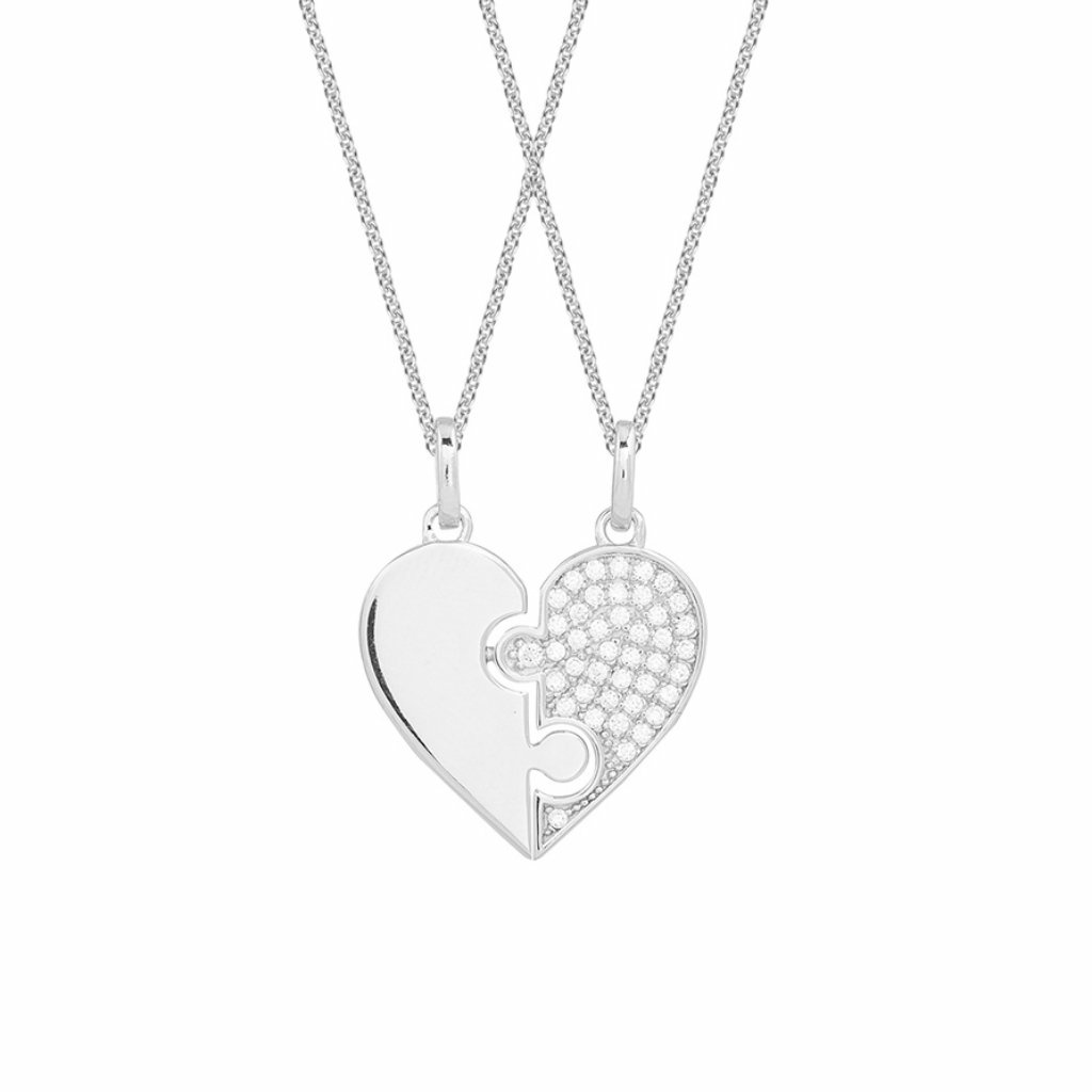 XENOX XS3527 Damen Anhänger Herz Sterling-Silber 925 Silber Weiß Zirkonia XENOX XS3527 Damen Anhänger Herz Sterling-Silber 925 Silber Weiß Zirkonia