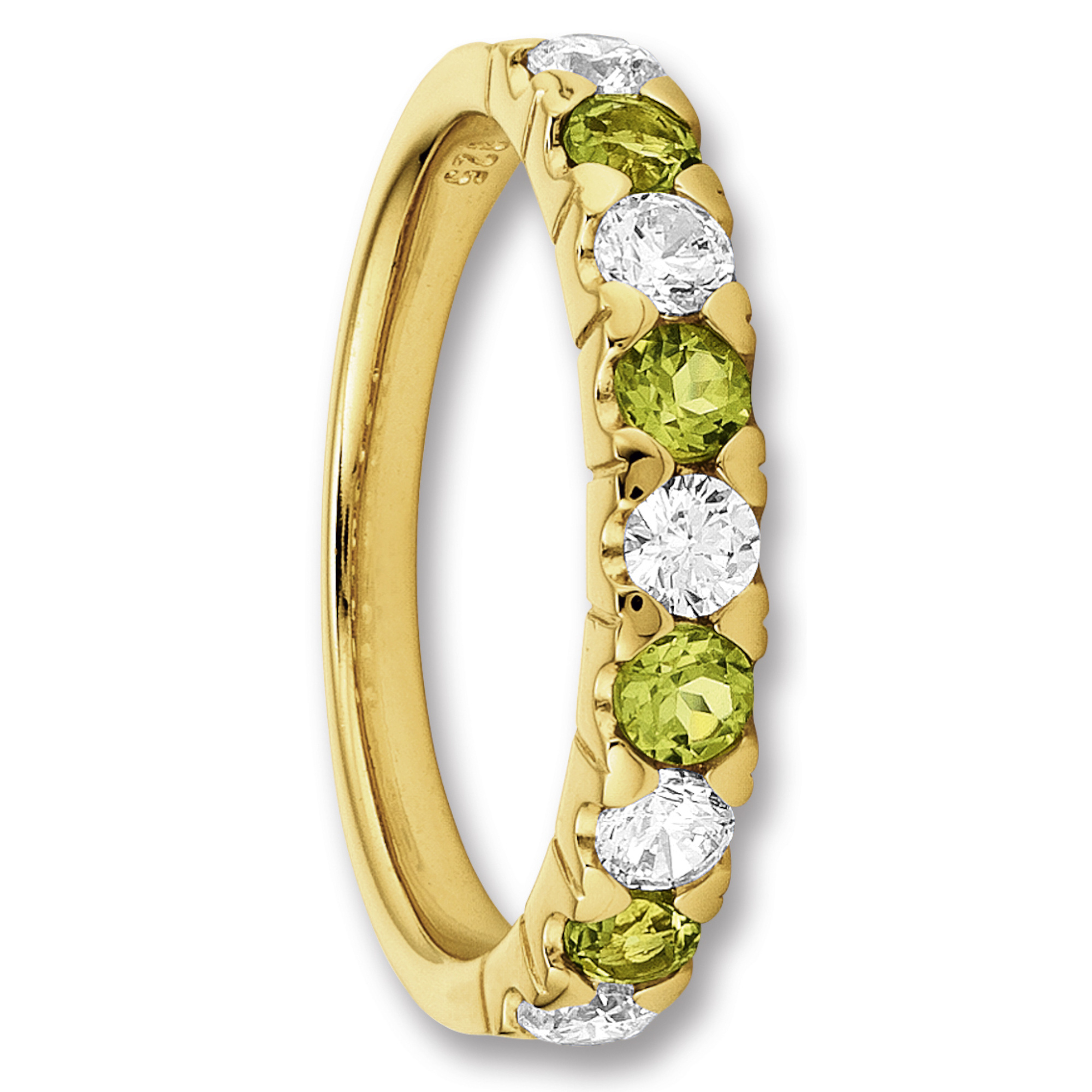Zirkonia & Peridot Ring aus 925 Silber Zirkonia & Peridot Ring aus 925 Silber