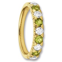 Zirkonia & Peridot Ring aus 925 Silber Zirkonia & Peridot Ring aus 925 Silber