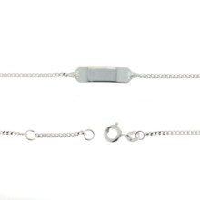 Panzerketten-Armband mit Gravurplatte in Silber 12.604.14.R Panzerketten-Armband mit Gravurplatte in Silber 12.604.14.R
