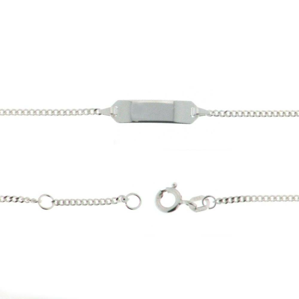 Panzerketten-Armband mit Gravurplatte in Silber 12.604.14.R Panzerketten-Armband mit Gravurplatte in Silber 12.604.14.R