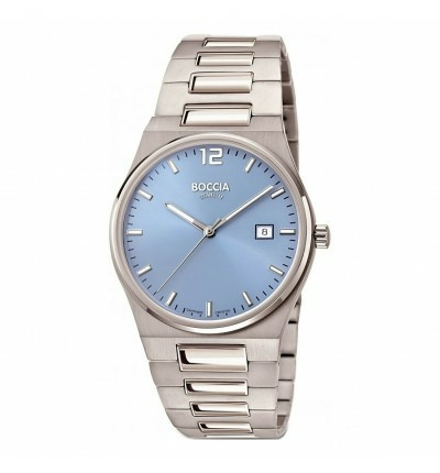 Boccia Herrenuhr Analoguhr mit Edelstahlband Silber 3661-01 Boccia Herrenuhr Analoguhr mit Edelstahlband Silber 3661-01