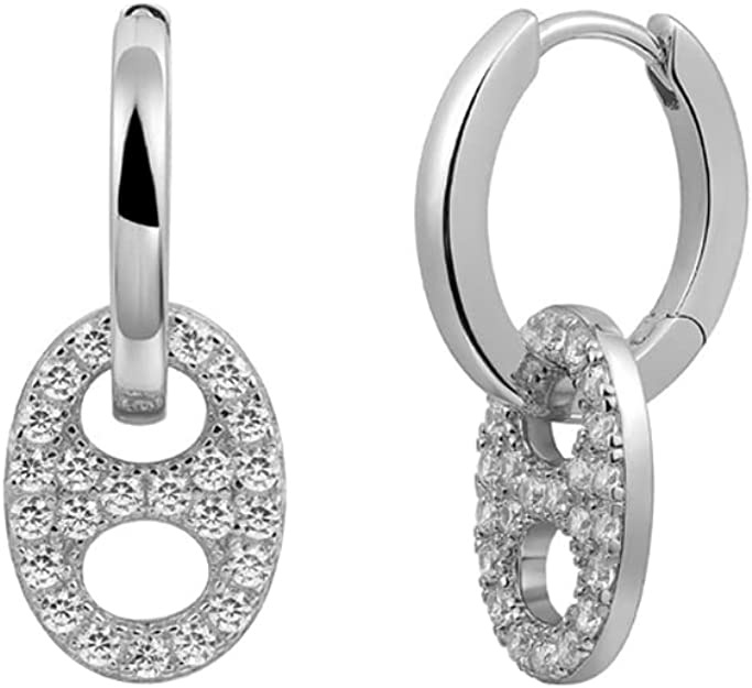 Xenox Damen 925 Sterling Silber Ohrhänger mit Zirkonia in silberfarben - XS91417 – Bild 3