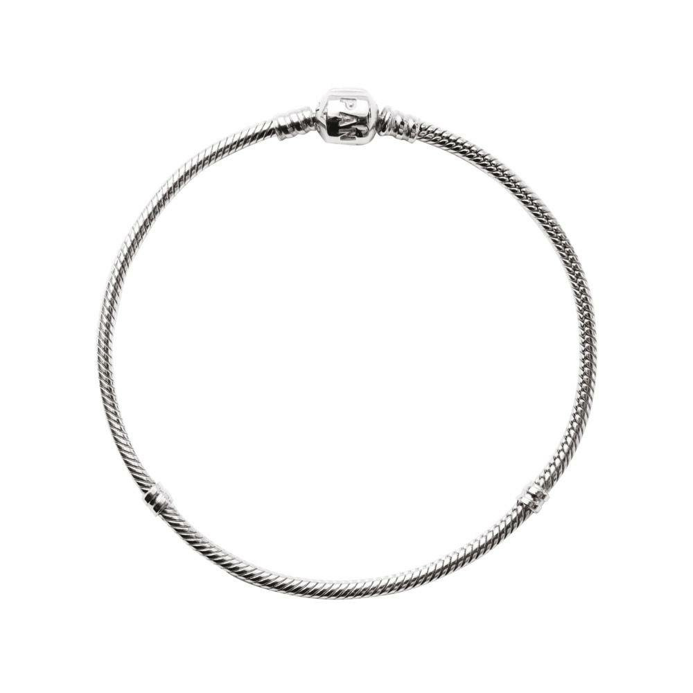 Pandora Moments Charm-Armband Schlangen-Glieder Silber 590702HV – Bild 2