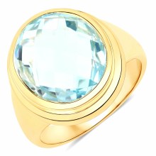 Vira Jewels 925-Sterling Silber vergoldet Glänzend Blautopas beh.Blau Ring 41679... Vira Jewels 925-Sterling Silber vergoldet Glänzend Blautopas beh.Blau Ring 41679...
