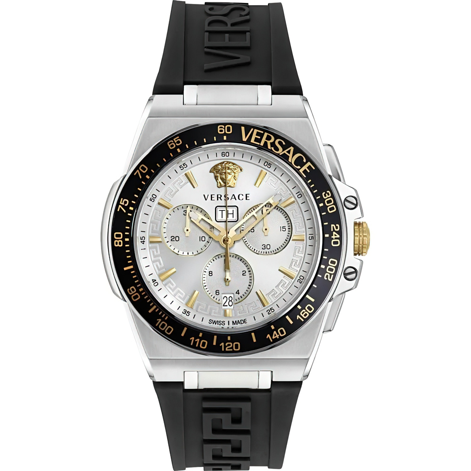 Versace Herren Chronograph Greca Extreme Chrono Schwarz VE7H00123 Versace Herren Chronograph Greca Extreme Chrono Schwarz VE7H00123