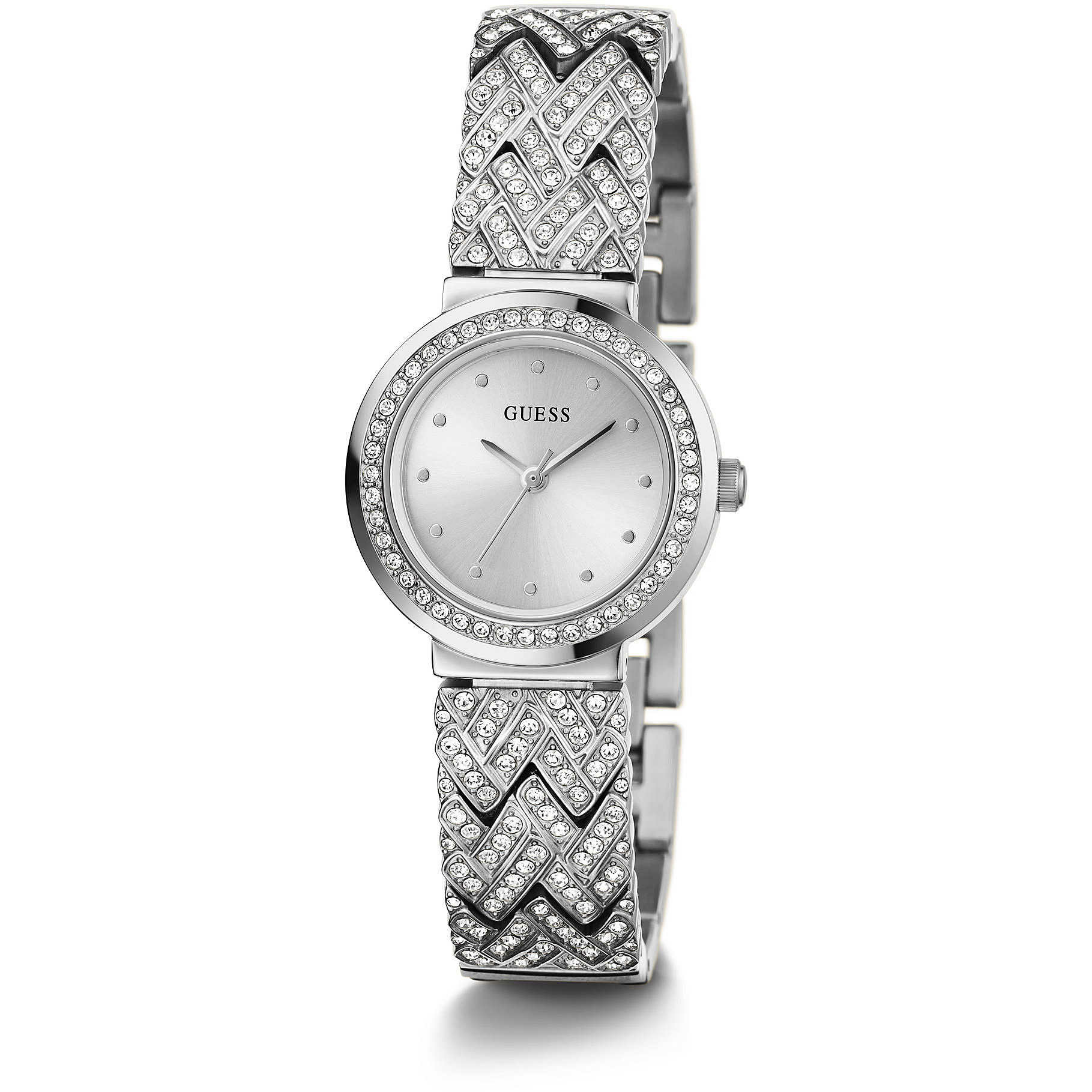 Guess Damen Armbanduhr Treasure Silber Edelstahl Analog GW0476L1 – Bild 2
