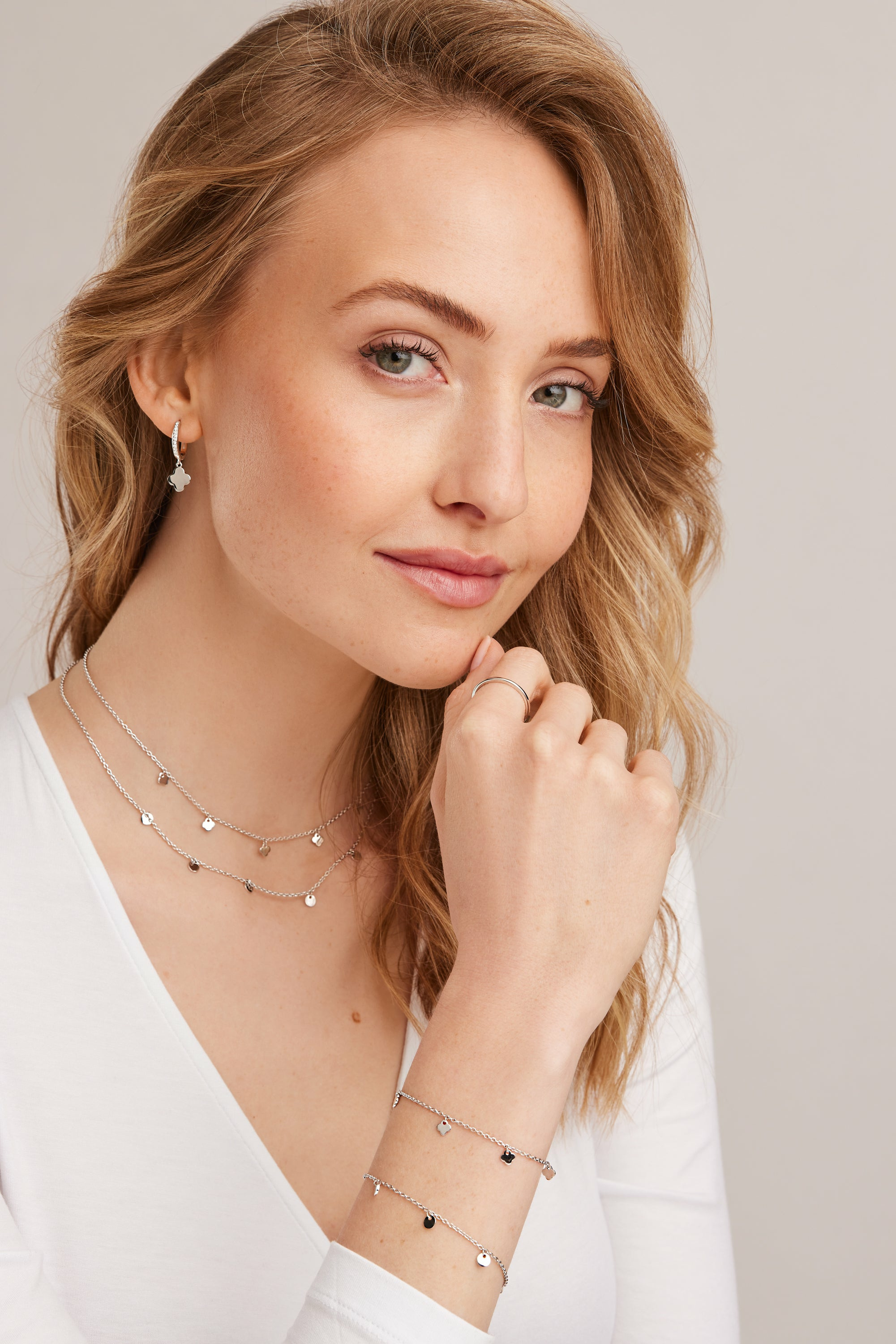 Collier 925 Silber rhodiniert Anhänger Plättchen 41184951697502